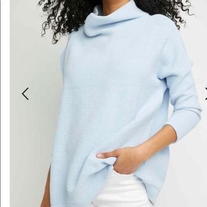 Free People Ottoman Sweater- light blue XS
